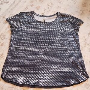 Under Armour Black and White Short Sleeve Tee
